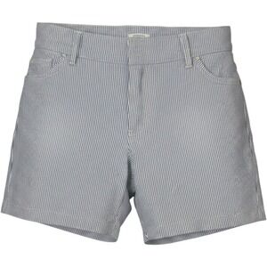 Westbound Woman Plus Size 16W Blue White Striped Pull On Shorts Nautical Cotton